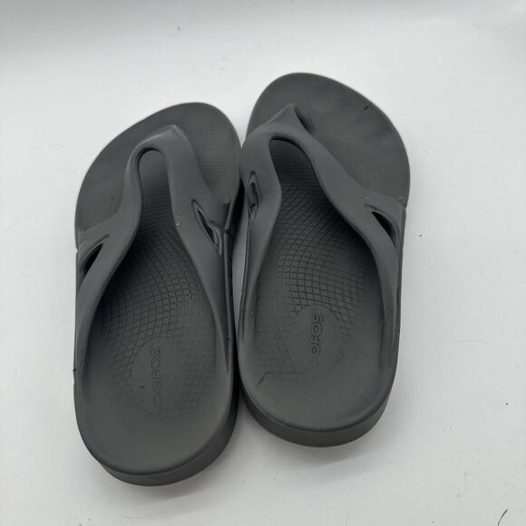 Men Size 11 Oofos Original Recovery Comfort Thong Flip Flop Sandals Gray Slip On - Picture 7 of 9